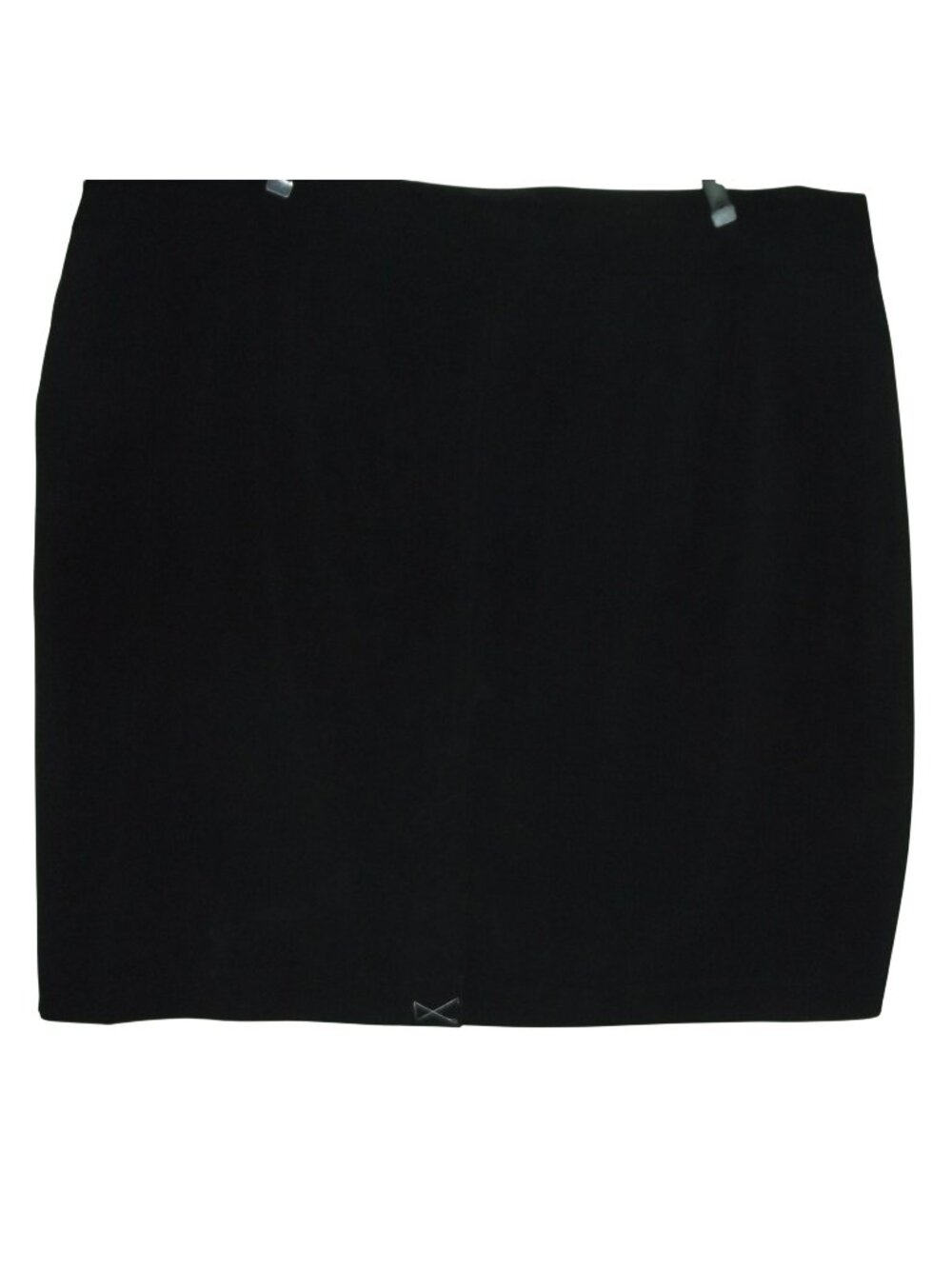 George Skirt Womens Sz 26W Black Straight Below Knee Length lined office career